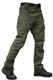 TACVASEN Military Trousers Mens Tactical Outdoor Hiking Pants Walking Work Cargo Trousers Army Green,34