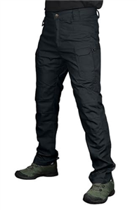 Wirltte Men Work Trousers Safety Combat Hiking Tactical Pants with Multi Pockets Black XXL