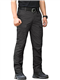 CARWORNIC Men's Tactical Trousers Waterproof Cargo Trousers Lightweight Outdoor Hiking Pants for Men Casual Work Trousers Ripstop Military Army Combat Pants with Multi Pockets Black