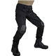 zuoxiangru Men's Multicam Tactical Trousers Multi-Pockets Military Camo Outdoor Airsoft Combat Hunting Pants with Knee Pads (Black, Tag 32)