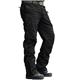 MAGCOMSEN Mens Casual Cargo Trousers Military Style Army Tactical Pants, Black, 34