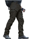 zuoxiangru Men's Water Resistant Trousers Relaxed Fit Tactical Combat Army Cargo Work Pants with Multi Pocket (#56 Black, Tag XXL)