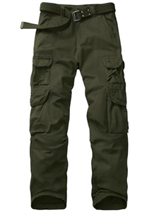 Faysfad Men's Cargo Trousers Combat Military Tactical Cotton Work Pants with Multiple Pockets(6325,Amy Green,32)
