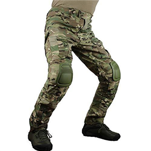 zuoxiangru Men's Multicam Tactical Trousers Multi-Pockets Military Camo Outdoor Airsoft Combat Hunting Pants with Knee Pads (CP, Tag 32)