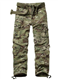 VATINNT Men's Cargo Trousers Outdoor Hiking Trousers Camouflage Army Combat Casual Fishing Work Pants with 8 Pockets 3355 CP Camo 36