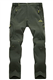 EKLENTSON Mens Walking Trousers Waterproof Breathable Softshell Fleece Hiking Trousers Mountain Equipment Army Green 30