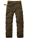 Faysfad Men's Cargo Trousers Combat Military Tactical Cotton Work Pants with Multiple Pockets(6325,Brown,36)