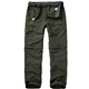 mosingle Walking Hiking Trousers Mens, Safari Zip Off Lightweight Quick Dry Convertible Travel Fishing Cargo Breathable Outdoor Pants Army Green
