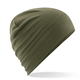 Beechfield - B370 Military Green Merino Wool Beanie Hat - Unisex Winter Hat, Lightweight Performance and One Size Beenie Hat - Double Layer - Made of 100% Merino Wool