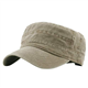 Men's Army Cap Cotton Cadet Hat Military Flat Top Trucker Dad Hat Classic Adjustable Baseball Cap Breathable Outdoor Sports Khaki