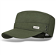 BSBUY Cadet Army Cap Military Hat for Men, Vintage Sailor Captain Caps Cotton Flat Top Cap, Workwear Inspired Military Caps Sunhat Short Brim Flat Top Hat, Twill Flat Top Baseball Cap (Army Green)