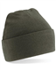 Beechfield - B45 Olive Green Classic Cuffed Beanie Hat - Unisex Winter Hat, Classic Knit and One Size Beenie Hat - Double Layer