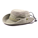 KeepSa Sun Hat Men Women Cotton Foldable Summer Anti UV Outdoor Bucket Hat Travel Hat Safari Cap with Breathable Mesh and Adjustable Chin Strap, Khaki, 58-61