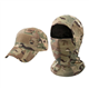 1 Piece Camo Peaked Cap with 1 Piece Camo Neck Gaiter, Tactical Camouflage Neck Gaiter, Outdoor Sun Protection Hat, Suitable for Running, Fishing, Hunting, Mountaineering and Camping