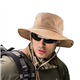 UNIPRIMEBBQ Fishing hat Wide Brim Sun Protection Hat with Breathable Safari hat and Fisherman hat Hiking Hats Boonie Hats for Man Dark Khaki