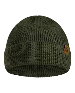 DANISH ENDURANCE Merino Wool Beanie Hat, Thermal Winter Hats, Knit Wooly Hat, Fisherman Beanie, for Men and Women, Unisex, Green, One Size
