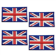 4 Pcs British Union England Flag Patch British Union Jack Patch Tactical United Kingdom Flag Patches Hook for Military Uniform Tactical Bag Jacket Jeans Hat