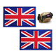 2PCS Tactical Great British Union Jack Patch,Tactical Union Jack Embroidered Flag,United Kingdom Embroidered Fabric Patch Hook and Loop Applique for Tactical Backpack,Hats Jacket Pants(8x5cm)