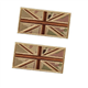 ANNIUP British Flag Embroidery Patch with Fabric Pattern DIY Applique Iron-on Patches for Clothing Sew on for Bags Jackets Coats Trousers Hats, 2PCS