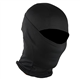 FOXBI Camo Balaclava Hood Hat For Men One Hole Full Face Mask Military Neck Warmer Breathable Hunting Helmet Tactical Headwear For Sports,Pure Black