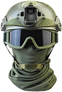 Tactical Fast Helmet With Side Rails And NVG Bracket, Equipped With Tactical Goggles And Headwear Combo Set For Outdoor Activities