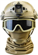 Tactical Fast Helmet With Side Rails And NVG Bracket, Equipped With Tactical Goggles And Headwear Combo Set For Outdoor Activities