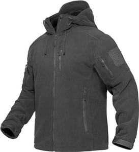 TACVASEN Men's Tactical Hoodies Windproof Military Fleece Jacket with Zip Pockets