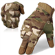 WTACTFUL Airsoft Gloves for Men Women Flexible Breathable Touch Screen Full Finger Gloves for Painball Motorcycle Cycling Motorbike Medium Camo