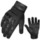 WESTWOOD FOX WFX Motorcycle Gloves for Men and Women Hard Knuckle Full Finger Touchscreen Motorbike Gloves for Bike Riding (BLACK, L)