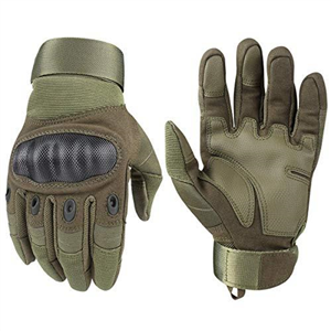 Nioslier Outdoor Joint Protection Gloves, Hard Knuckle Full Finger Touch Screen Gloves for Men & Women Cycling Motorcycle Hiking Camping Training (Army Green, L)