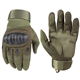 Nioslier Outdoor Joint Protection Gloves, Hard Knuckle Full Finger Touch Screen Gloves for Men & Women Cycling Motorcycle Hiking Camping Training (Army Green, L)