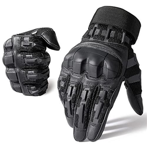 WTACTFUL Flexible Touch Screen Airsoft Gloves for Motorcycle Cycling Motorbike Paintball Outdoor Full Finger Gloves for Men Black L