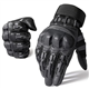 WTACTFUL Flexible Touch Screen Airsoft Gloves for Motorcycle Cycling Motorbike Paintball Outdoor Full Finger Gloves for Men Black L