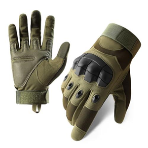 SamHeng Cycling Gloves for Men, Breathable Padded Full Finger, Shockproof, Green