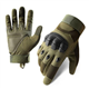 SamHeng Cycling Gloves for Men, Breathable Padded Full Finger, Shockproof, Green