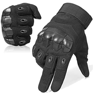 WTACTFUL Touch Screen Full Finger Gloves for Outdoor Airsoft Painball Motorcycle Cycling Motorbike Men Women Black L