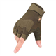 Half Finger Gloves Men Women Non-Slip Fingerless Gloves for Outdoor Sports Cycling Motorcycle Hiking Climbing Camping Hunting Running,army green,M