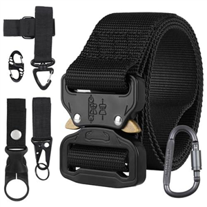 Geepen Tactical Belt, Nylon Military Work Riggers Belts with Heavy Duty Quick-Release Buckle for Concealed Carry Hunting Camping Casual