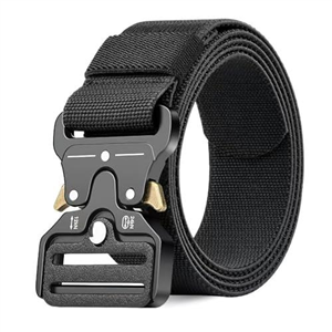 Ycfish Tactical Unisex Nylon Canvas Belt for Men and Women - Military, Continuously Adjustable Fabric, Daily, Work, Everyday Carry