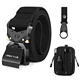 Leskyair Men Tactical Belt, Military Work Belt Rigger 1.5" Nylon with Heavy Duty Quick Release Metal Buckle, Gift with Molle Pouch and Bottle Clip