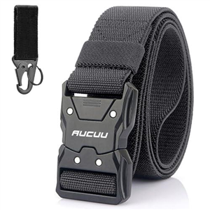 Aucuu Quick Release Tactical Belt, Tactical Belt for Men, Military Work 1.5" Web Hiking B-elt, Nylon Canvas waist band, Military Hiking B-elt, Adjustable Nylon Fabric Belts with Quick Release Buckle