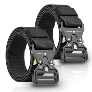 mkemka 2Pcs Tactical Belt, Military Nylon Belt Quick Release Metal Buckle for Outdoor Sports Camping Hunting