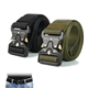 Vierone Men's 2-Pack Tactical Belt, Nylon, Black & Green, 125*3.8cm, Adjustable, Quick Release, Work, Outdoor, Survival