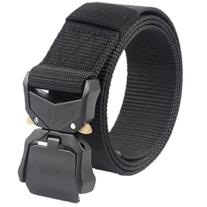 Belt Tactical Belt, Military Hiking Rigger 1.5" Nylon Web Work Belt with Heavy Duty Quick Release Buckle (black, 125cm/waists up to 45")