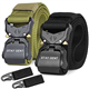 STAY GENT 2 Pack Tactical Belt for Men, Black Quick Release Military Style Belts with Buckle, Heavy Duty Nylon Webbing Work Belt for Outdoor Activities and Utility, Green and Black