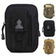 ZhaoCo Multi-Purpose Poly Tool Holder, Tactical Molle EDC Pouch Utility Gadget Belt Waist Bag with Cell Phone Holster for Sports Hiking Camping - Black