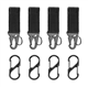 4 PCS Tactical Belt Clip, Carabiner Clip Molle Accessories, Keychain Hook Belt Key Holder Strap Nylon Webbing, Belt Hook Buckle Keyring Buckle for Climbing Hiking Outdoor
