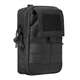 LefRight Multipurpose Tactical Molle Mobile Phone Belt Pouch EDC Gadget Slim Utility Waist Bag with Cellphone Holster Large Black