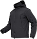 TACVASEN Waterproof Jacket Mens Fleece Military Tactical Jackets Combat Softshell Coat Windproof Outdoor Hoodies Black,M