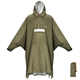 ANYOO Waterproof Rain Poncho Windproof Raincoat with Side Zipper for Full Protection, Lightweight Rain Jacket with Adjustable Sleeves for Women Men Outdoor Hiking Cycling, One Size, Army Green